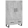 vidaXL Skř&iacute;ň highboard betonově &scaron;ed&aacute; 69,5x31x115 cm kompozitn&iacute; dřevo