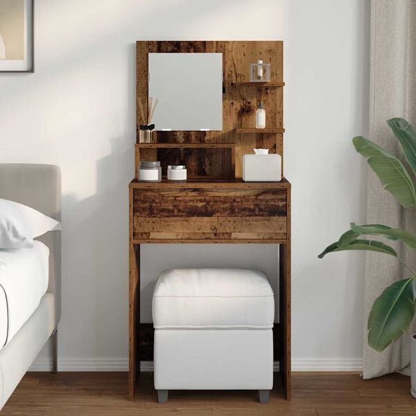 vidaXL Toaletn&iacute; stolky do ložnice Star&eacute; dřevo 80 x 39,6 x 135 cm