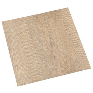 vidaXL Samolepic&iacute; podlahov&aacute; prkna Tmavě hněd&aacute; a &scaron;ed&aacute; 30,5 x 30,5 cm