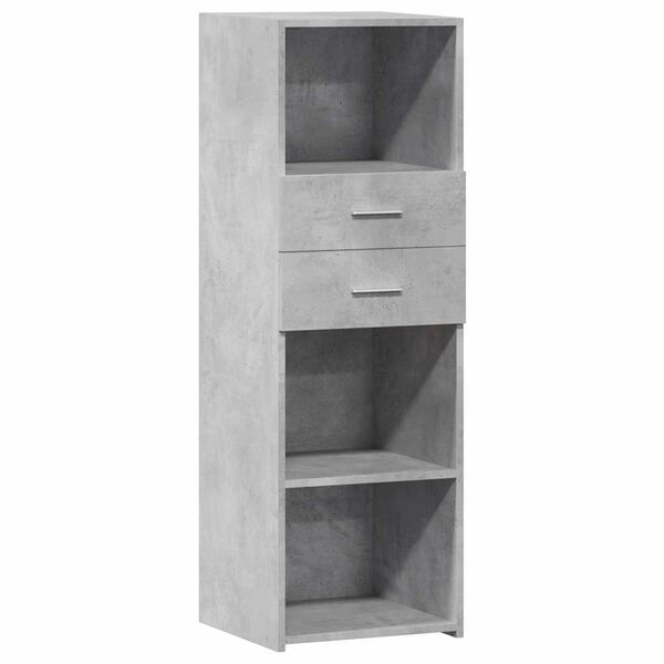 vidaXL Skř&iacute;ň highboard betonově &scaron;ed&aacute; 40x42,5x124 cm kompozitn&iacute; dřevo