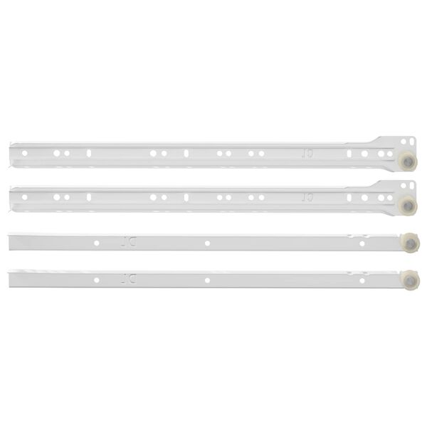 vidaXL Posuvn&iacute;k z&aacute;suvky 12 pcs B&iacute;l&aacute; 400 mm Ocel