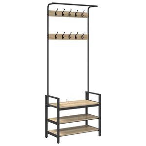 vidaXL Vě&scaron;&aacute;k na kab&aacute;ty Dub sonoma 75 x 34 x 184 cm Kompozitn&iacute; dřevo