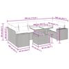 vidaXL 8dílná zahradní sedací souprava s poduškami šedá polyratan