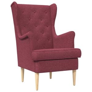 vidaXL křeslo V&iacute;no Červen&eacute; Textil