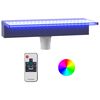 vidaXL Přelivov&yacute; vodop&aacute;d s RGB LED osvětlen&iacute;m akryl 45 cm