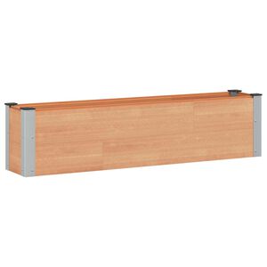 vidaXL Zahradn&iacute; vyv&yacute;&scaron;en&yacute; z&aacute;hon Hněd&aacute; 150 x 30 x 36 cm WPC a hlin&iacute;k