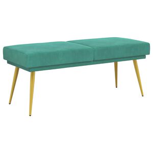 vidaXL Dvou&uacute;rovňov&aacute; lavice Tyrkysov&aacute; 120 x 45 x 46 cm Samet