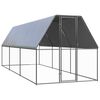 vidaXL Venkovn&iacute; klec pro kuřata 2 x 6 x 2 m pozinkovan&aacute; ocel