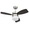 vidaXL Stropn&iacute; ventil&aacute;tor světlo a d&aacute;lkov&yacute; ovladač 76 cm tmavě hněd&yacute;