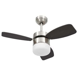 vidaXL Stropn&iacute; ventil&aacute;tor světlo a d&aacute;lkov&yacute; ovladač 76 cm tmavě hněd&yacute;