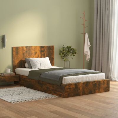 vidaXL Čelo postele kouřový dub 120 x 1,5 x 80 cm kompozitní dřevo