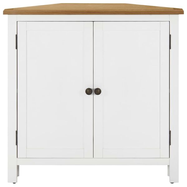 vidaXL Rohová skříňka 80 x 33,5 x 78 cm masivní dubové dřevo