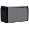 vidaXL Zahradní úložný box 96 x 53 x 57 cm 230 l tmavě šedý a černý