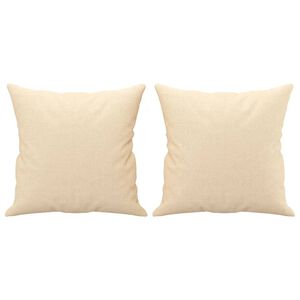 vidaXL Dekoračn&iacute; pol&scaron;t&aacute;ře 2 ks kr&eacute;mov&eacute; 40 x 40 cm textil