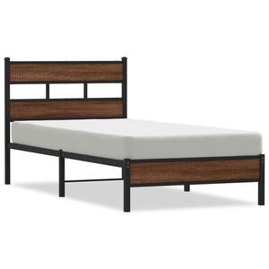 vidaXL R&aacute;m postele bez matrace hněd&yacute; dub 75 x 190 cm kompozitn&iacute; dřevo