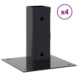 vidaXL Podstavce pod sloupky čtvercov&eacute; 4 ks antracit 46x46 mm