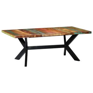 vidaXL J&iacute;deln&iacute; stůl 200 x 100 x 75 cm masivn&iacute; recyklovan&eacute; dřevo