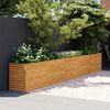 vidaXL Vyv&yacute;&scaron;en&yacute; z&aacute;hon 482 x 50 x 69 cm cortenov&aacute; ocel