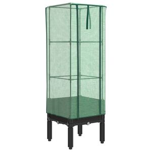 vidaXL Vyv&yacute;&scaron;en&yacute; z&aacute;hon se sklen&iacute;kem ratanov&yacute; vzhled 40 x 40 x 140 cm