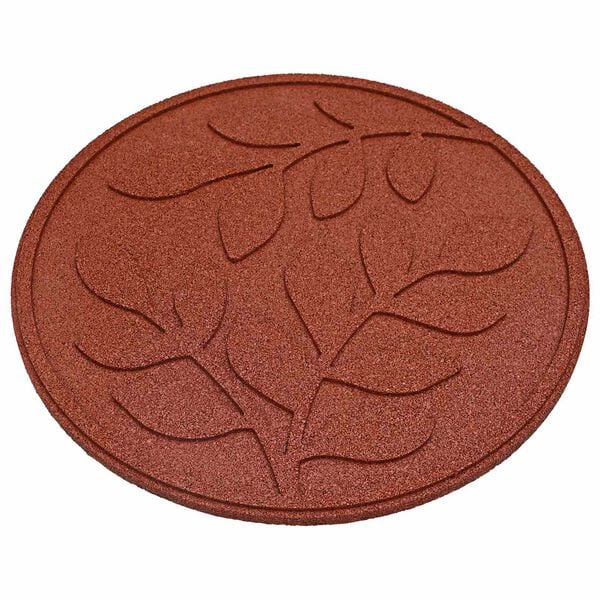 vidaXL Stepping Stone 6 pcs Červen&aacute; &Oslash; 44 x 2 cm Guma