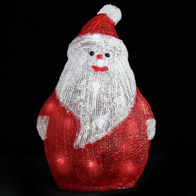 vidaXL Vánoční akrylový Santa s LED vnitřní i venkovní 28 cm