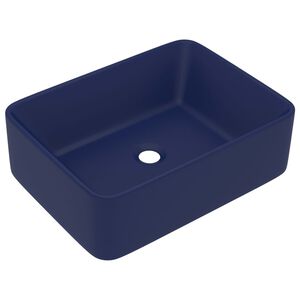 vidaXL Luxusn&iacute; umyvadlo matn&eacute; tmavě modr&eacute; 41 x 30 x 12 cm keramick&eacute;