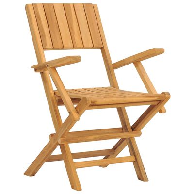 vidaXL Skládací zahradní židle 4 ks 55x61x90 cm masivní teakové dřevo