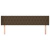 vidaXL Čelo postele typu u&scaron;&aacute;k tmavě hněd&eacute; 183x16x78/88 cm textil