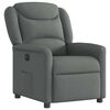 vidaXL Elektrick&eacute; polohovac&iacute; křeslo tmavě &scaron;ed&eacute; textil