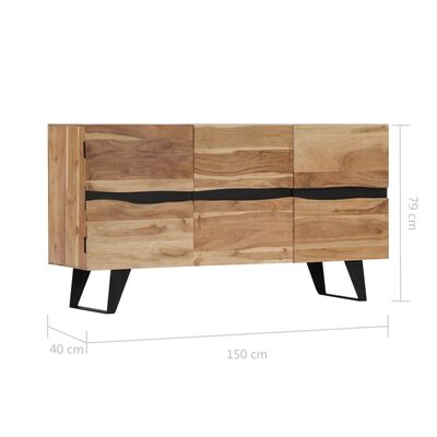 vidaXL Příborník 150 x 40 x 79 cm masivní akáciové dřevo