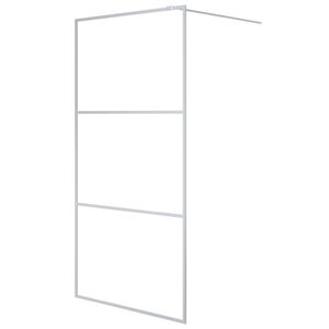 vidaXL Sprchov&aacute; z&aacute;stěna walk-in stř&iacute;brn&aacute; 100 x 195 cm čir&eacute; ESG sklo