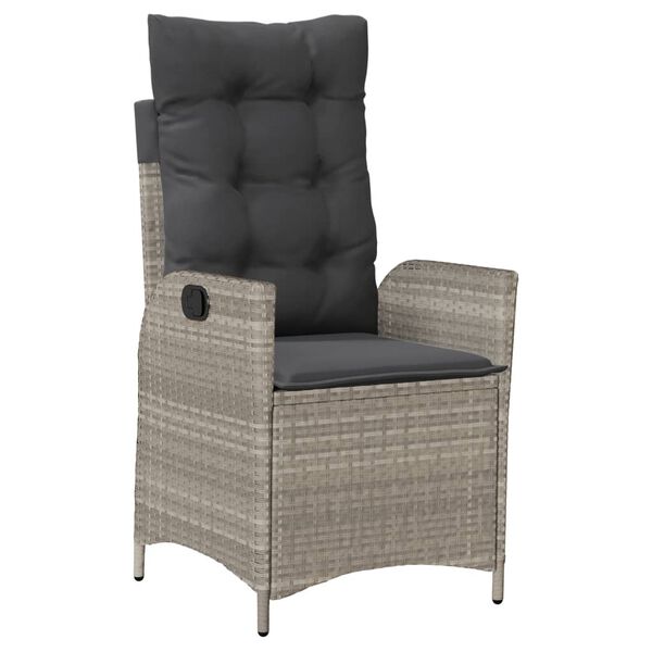 vidaXL 7d&iacute;ln&yacute; zahradn&iacute; j&iacute;deln&iacute; set s podu&scaron;kami světle &scaron;ed&yacute; polyratan