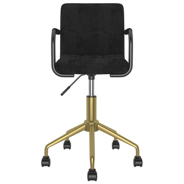 vidaXL Otočn&eacute; j&iacute;deln&iacute; židle 4 ks čern&eacute; samet