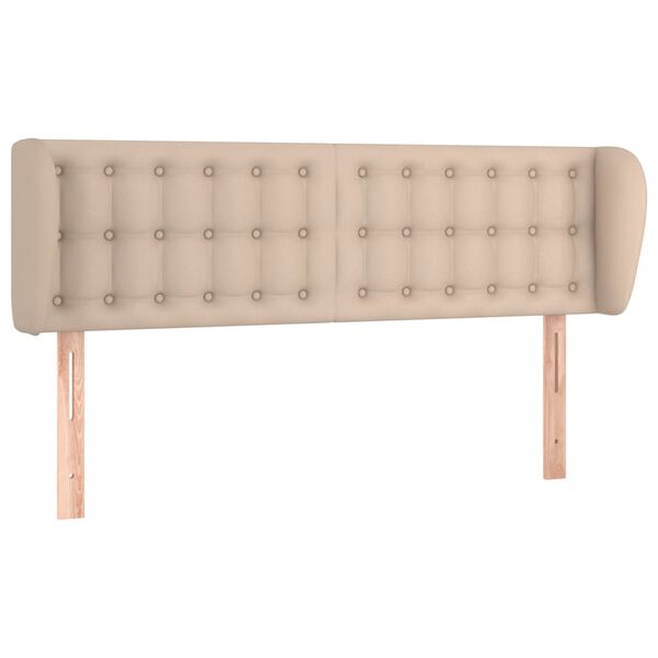 vidaXL Čelo postele typu ušák cappuccino 147x23x78/88 cm umělá kůže