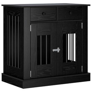 vidaXL N&aacute;bytek pro ps&iacute; kotec Čern&yacute; dub 80 x 47,5 x 80 cm