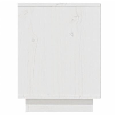 vidaXL Botník bílý 110 x 34 x 45 cm masivní borové dřevo