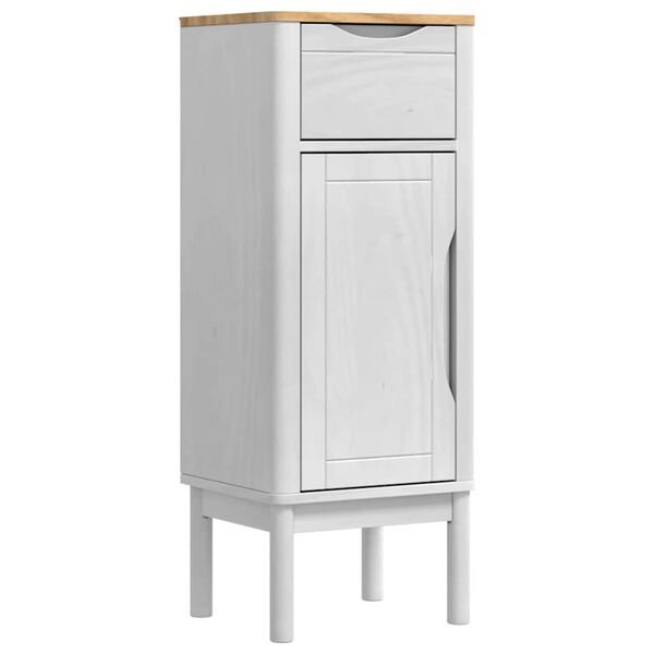 vidaXL Koupelnov&aacute; skř&iacute;ň se z&aacute;suvkou FLORO B&iacute;l&aacute; 35 x 30 x 90 cm