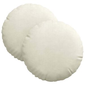 vidaXL Pol&scaron;t&aacute;ře na sedadla 2 ks samet Kr&eacute;mov&aacute; &Oslash;30 x 13 cm
