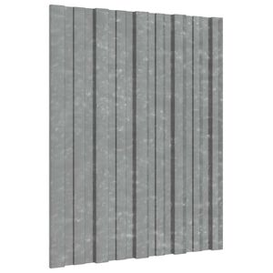 vidaXL Stře&scaron;n&iacute; panel 36 pcs Stř&iacute;brn&aacute; 60 x 45 cm Pozinkovan&aacute; ocel