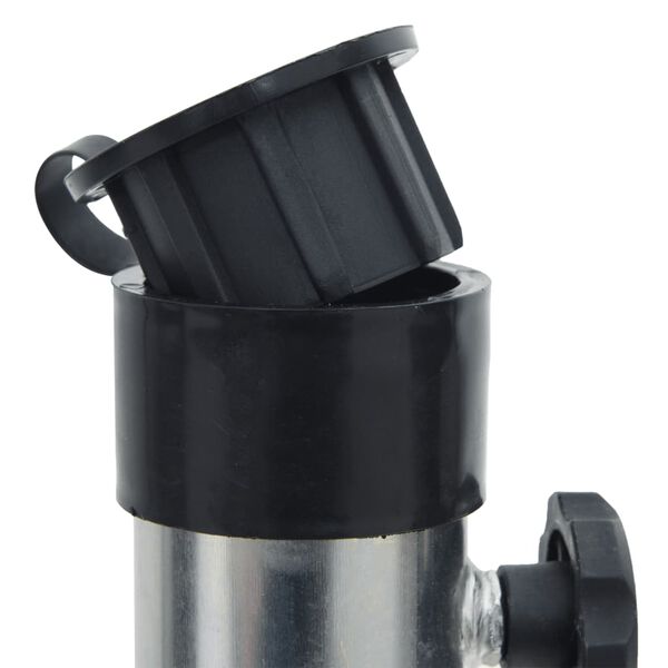 vidaXL Z&aacute;kladna pro slunečn&iacute;k se zemn&iacute;mi hroty &Oslash;38/48 mm stř&iacute;brn&aacute; ocel