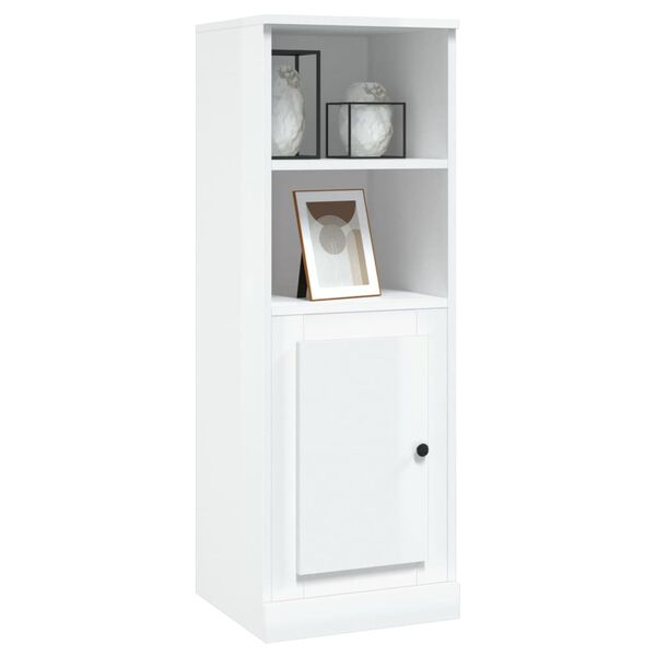 vidaXL Skř&iacute;ň highboard leskl&aacute; b&iacute;l&aacute; 36 x 35,5 x 103,5 kompozitn&iacute; dřevo