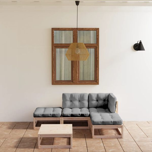 vidaXL 3d&iacute;ln&aacute; zahradn&iacute; sedac&iacute; souprava s podu&scaron;kami masivn&iacute; borovice