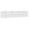 vidaXL Klenut&yacute; gabion vyv&yacute;&scaron;en&yacute; z&aacute;hon 400x50x100 cm pozinkovan&eacute; železo