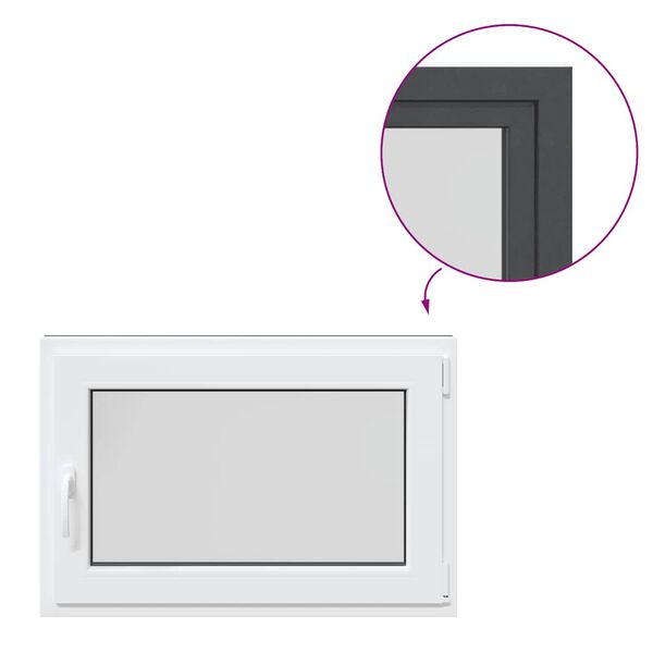 vidaXL Okno do sklepa "RISOR" 90x50 cm otev&iacute;ravě-sklopn&eacute; DIN prav&eacute; antracitov&eacute;