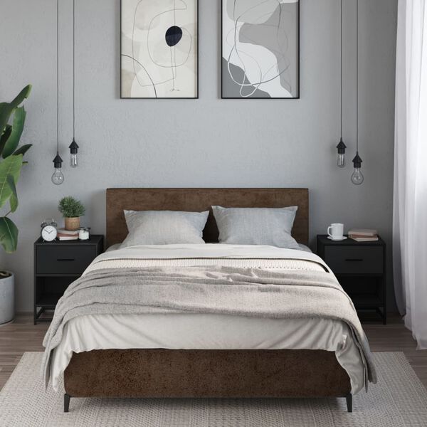 vidaXL Nočn&iacute; stolky 2 ks čern&eacute; 40 x 31 x 50 cm kompozitn&iacute; dřevo