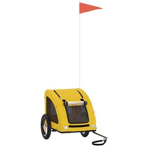 vidaXL Voz&iacute;k za kolo pro psa žlut&yacute; oxfordsk&aacute; tkanina a železo