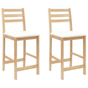 vidaXL J&iacute;deln&iacute; židle 2 pcs Př&iacute;rodn&iacute; 40 x 47,5 x 99,5 cm