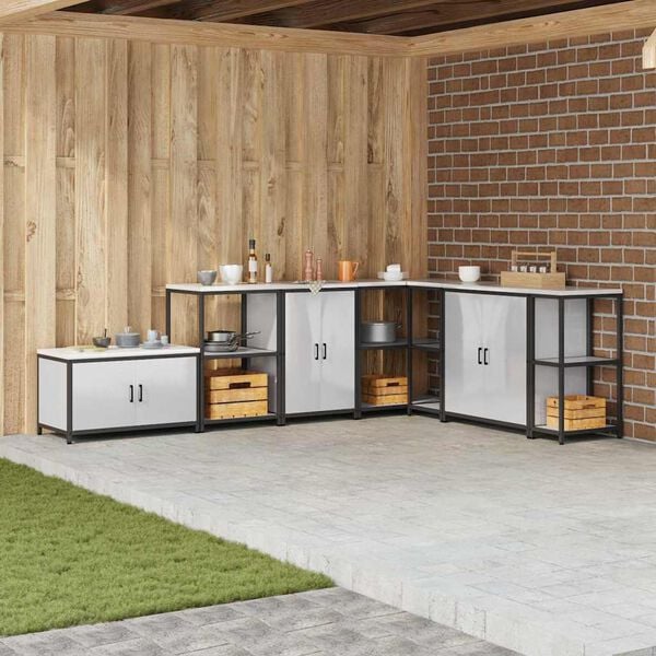 vidaXL Skladov&aacute;n&iacute; v kuchyni s polic&iacute; Stř&iacute;brn&aacute; 60 x 50 x 92 cm Ocel