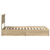 vidaXL Postel s &uacute;ložn&yacute;m prostorem s čelo Sonoma dub 90 x 190 cm