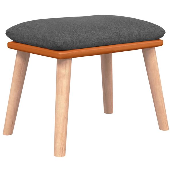 vidaXL Podnožka tmavě šedá 45x29,5x35 cm textil a umělá kůže